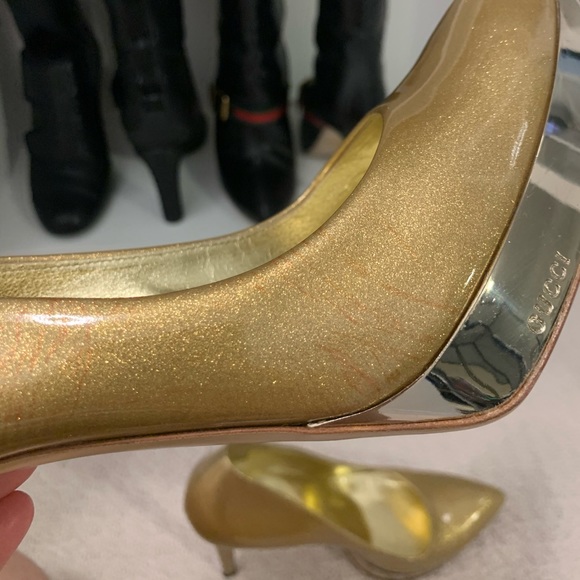 Gucci gold pumps - Picture 3 of 3